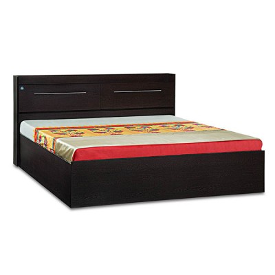 Pearl Queen Bed with Headboard Storage Wenge